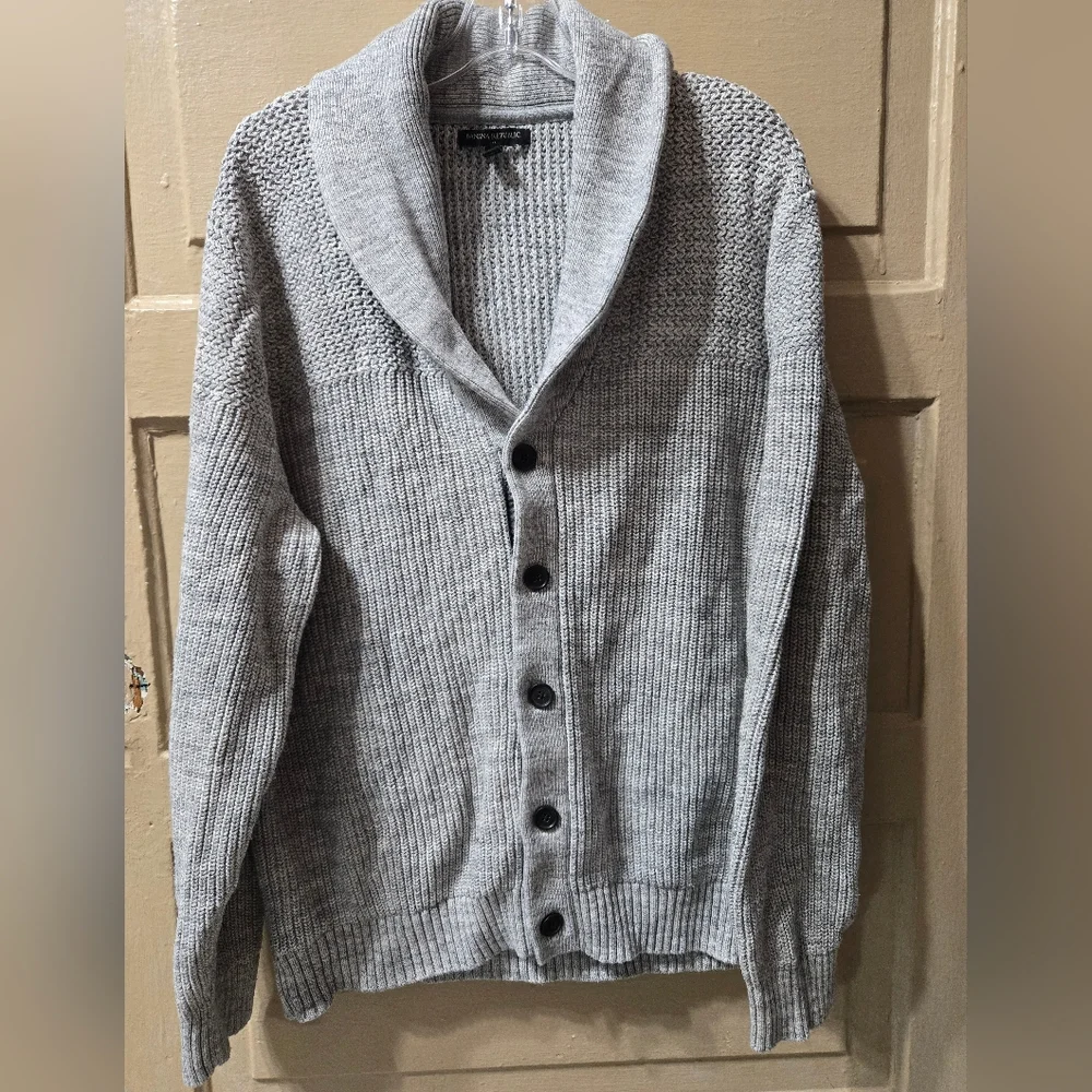 Banana Republic Cowl Neck Ribbed Button Front Men's Cardigan Size: XL